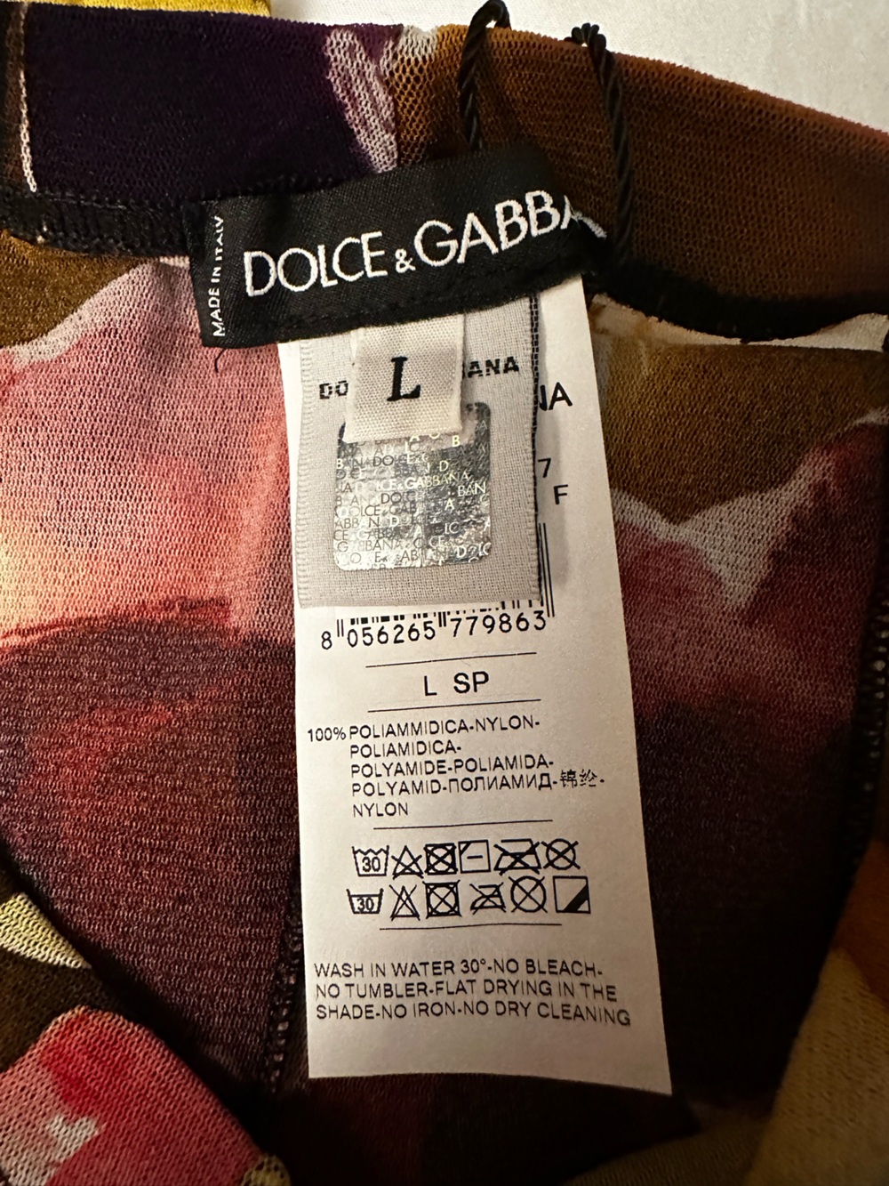 Dolce & Gabbana Brown Pink Purple Floral Hosiery Perfect for Fall